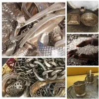 تعویض و خرید نقره  کهنه و شکسته با نگین و نقره نو