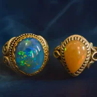 انگشتر اوپال پرتلالوشاهکار هدایایی ،سنگ ونقره اصل