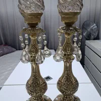 یک جفت شمعدان برنجی نو