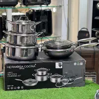 قابلمه استیل ۱۰ پارچه کف لیزری هرموسا اسپانیا