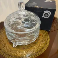 شکلات خوری کاملا نو کریستال با جعبه