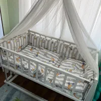 تخت/گهواره کنار مادر تمام چوبی|تخت و صندلی بچه|شیراز, تاچارا|دیوار