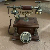 تلفن رومیزی سلطنتی چوبی دکوری و نوستالژی