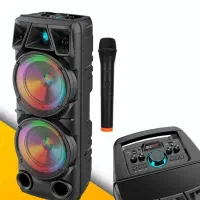 اسپیکر بلوتوثی چمدانی 16 اینچ دو باند مدل ZQS-8210|پخش‌کننده همراه|شیراز, تحویلی|دیوار