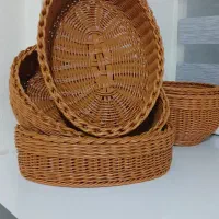 سبد حصیری دست بافت
