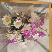 باکس گل با جعبه شیشه ای کادو روز زن|گل مصنوعی|شیراز, درکی|دیوار