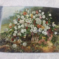 تابلو فرش سبد گل