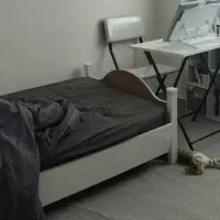 تخت یکنفره با تشک و سرویس خواب