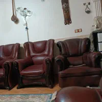 مبل راحتی چرمی 7 نفره چرم مالزی