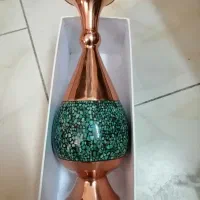 گلدان مسی فیروزه کوب