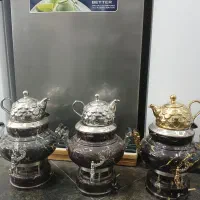 سماور گازی طرح سنگ استیل روگازی آیلار ارسال شهروند|سماور، چای‌ساز، قهوه‌ساز|مشهد, طلاب|دیوار