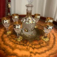 تنگ و گیلاس چک طلاکوب گل برجسته