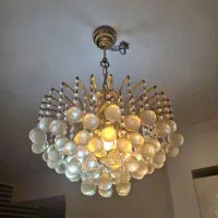 فروش ۳ عدد لوستر طلایی رنگ در حد نو