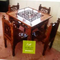 ناهار خوری چهار نفره رنگ چوب