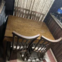 میز نهر خوری چهار نفره چوبی