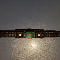 دست بند چرم طبیعی دست دوز