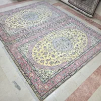 یکجفت ۶ متری دستباف نایین رنگ نباتی پیازی