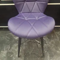 میز و صندلی پایه فلزی اسپایدری زین اسبی چرم