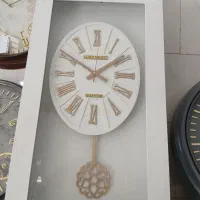 ساعت دیواری تمام چوب مستطیل