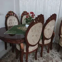 مبل سلطنتی ۹ نفره همراه با میز نهارخوری ۶ نفره|مبلمان خانگی و میز عسلی|سبزوار, کوی بهار|دیوار