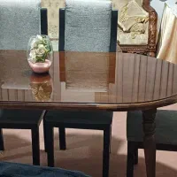 میز نهار خوری شش نفره به همراه سه صندلی