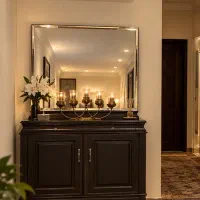 آیینه کنسول چوبی قهوه ای