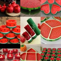 شمع یلدایی و سنگ مصنوعی یلدا