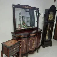 دراور،میز پایه بلند تلفن،ساعت ایستاده