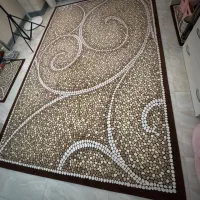 فرش طرح سنگی۶متری ۲عددجفت