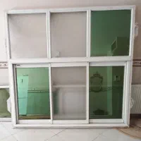 پنجره کشویی آلمینیوم سنگین نونو با شیشه