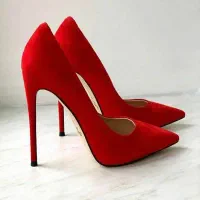 کفش زنانه قرمز پاشنه دار