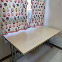 میز چوبی پایه فلزی