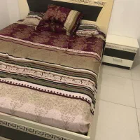 سرویس خواب دو نفره سالم به همراه تشک رویال