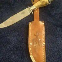 چاقو آنتیک با قلاف چرم اصل|کلکسیون اشیاء عتیقه|زاهدان, |دیوار