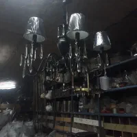 لوستر کونیک ۶شاخه ۸شاخه بابهترین رنگاری کوره‌ای|لوستر و چراغ آویز|تهران, جمهوری|دیوار