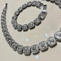 ست گردنبند و دستبند فول نگین