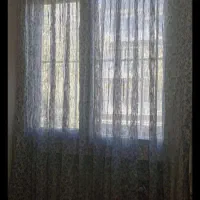 پرده شیشه ای ترک کاملا سالم و تمیز|پرده، رانر، رومیزی|تهران, سید خندان (جلفا)|دیوار