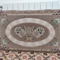 پشتی گل برجسته رنگ بژ