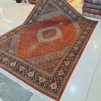 ۹متری دستباف زمینه مسی نقشه ماهی