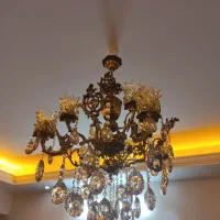 لوستر برنجی در حد نو|لوستر و چراغ آویز|ری, فیروزآبادی|دیوار