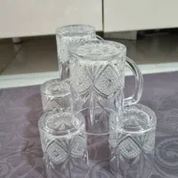 ظروف شیشه ای در حد نو|ظروف سرو و پذیرایی|کامیاران, |دیوار