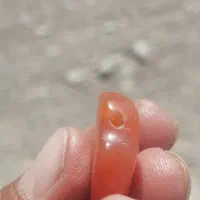 مهره گردنی عقیق یمن پرتقالی کهنه بکر بکر سالم|جواهرات|یزد, |دیوار
