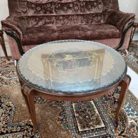 مبل ۱۰ نفره و با یک میز گرد بزرگ و ۲ عدد میز گرد|مبلمان خانگی و میز عسلی|اردبیل, |دیوار