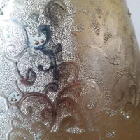 گلدان طلایی نقره ای پتینه برجسته / گلدان دکوری|صنایع دستی و سایر لوازم تزئینی|تبریز, |دیوار