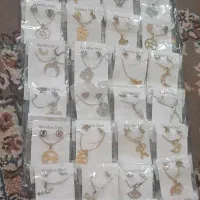 نیم ست گردنبند گل گوش عمده و تک