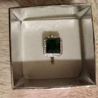 انگشترنقره سنگ یشم سبز