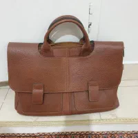کیف چرم طبیعی با بند دوشی و دستی