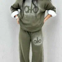 ست دو تیکه بافت مدل alo