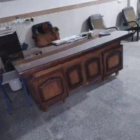 دو عدد میز مدیریت اداری چوبی