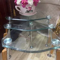 سه عدد میز عسلی شیشه ای